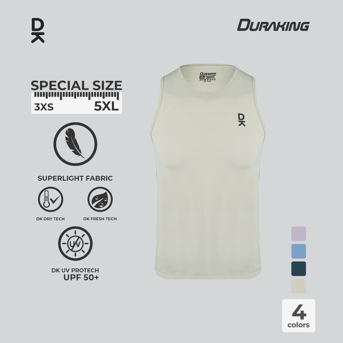 Duraking Singlet Olahraga Pria Superlight Weight Series Upgraded