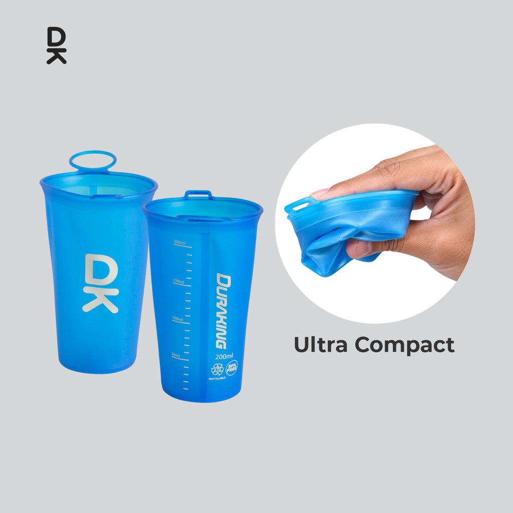 Duraking Gelas Lipat - Silicone Foldable Cup Travel Outdoor 200ml Food Grade Anti Bocor
